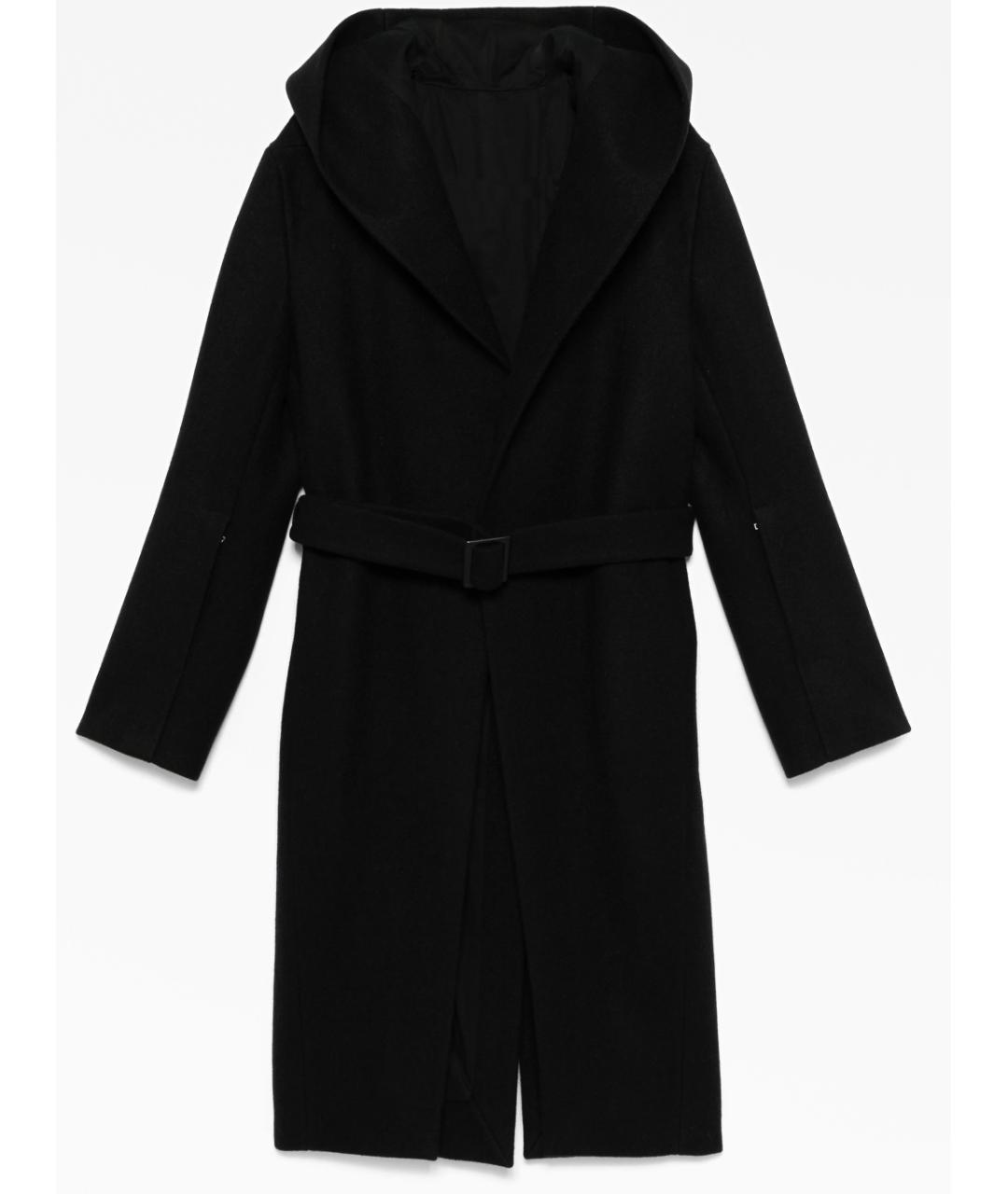 RICK OWENS Черное шерстяное пальто, фото 7