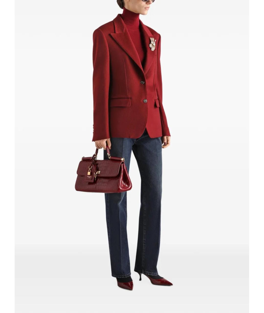 DOLCE&GABBANA Темно-синие хлопковые прямые джинсы, фото 2