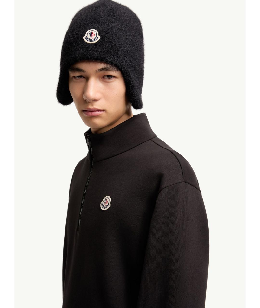 MONCLER Черный хлопковый джемпер / свитер, фото 6