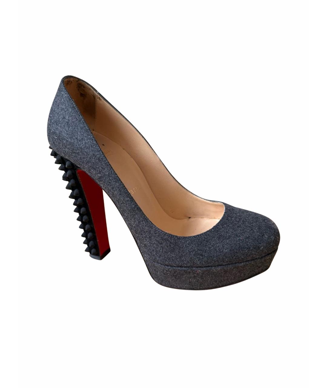 CHRISTIAN LOUBOUTIN Антрацитовые туфли, фото 1