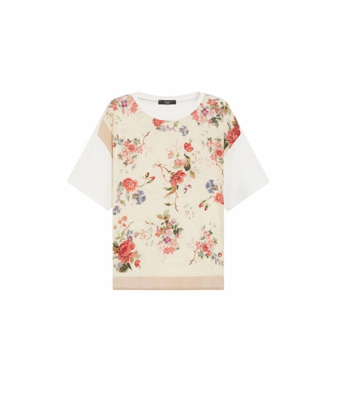 WEEKEND MAX MARA Бежевая хлопковая футболка, фото 6