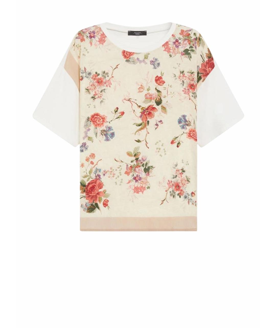 WEEKEND MAX MARA Бежевая хлопковая футболка, фото 1