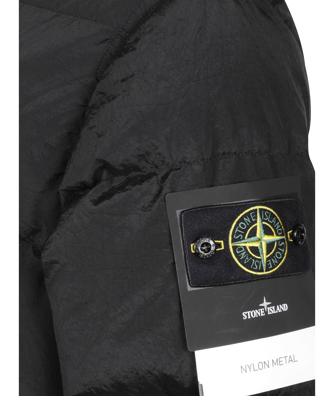 STONE ISLAND Черный пуховик, фото 2