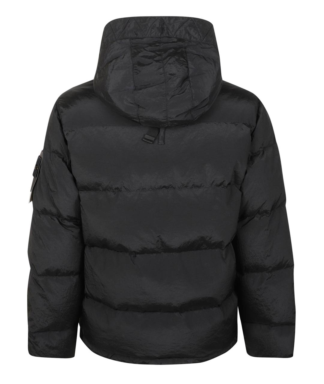 STONE ISLAND Черный пуховик, фото 3