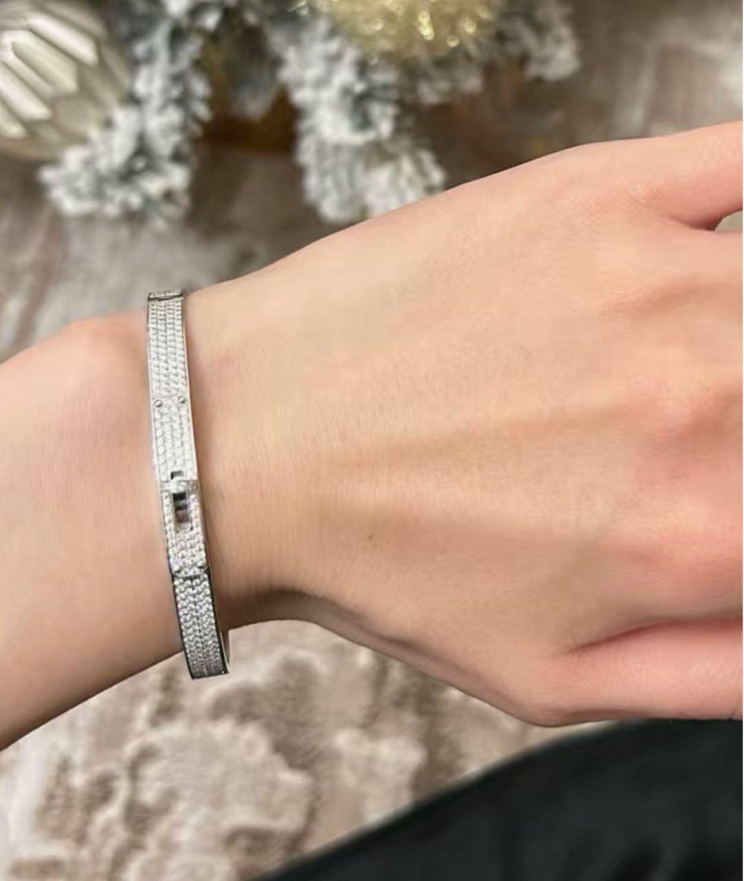 HERMES Серебряный браслет из белого золота, фото 6