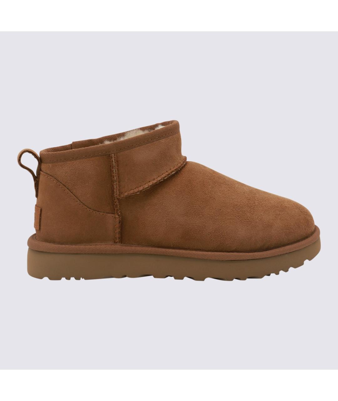 UGG Коричневые кожаные полусапоги, фото 4