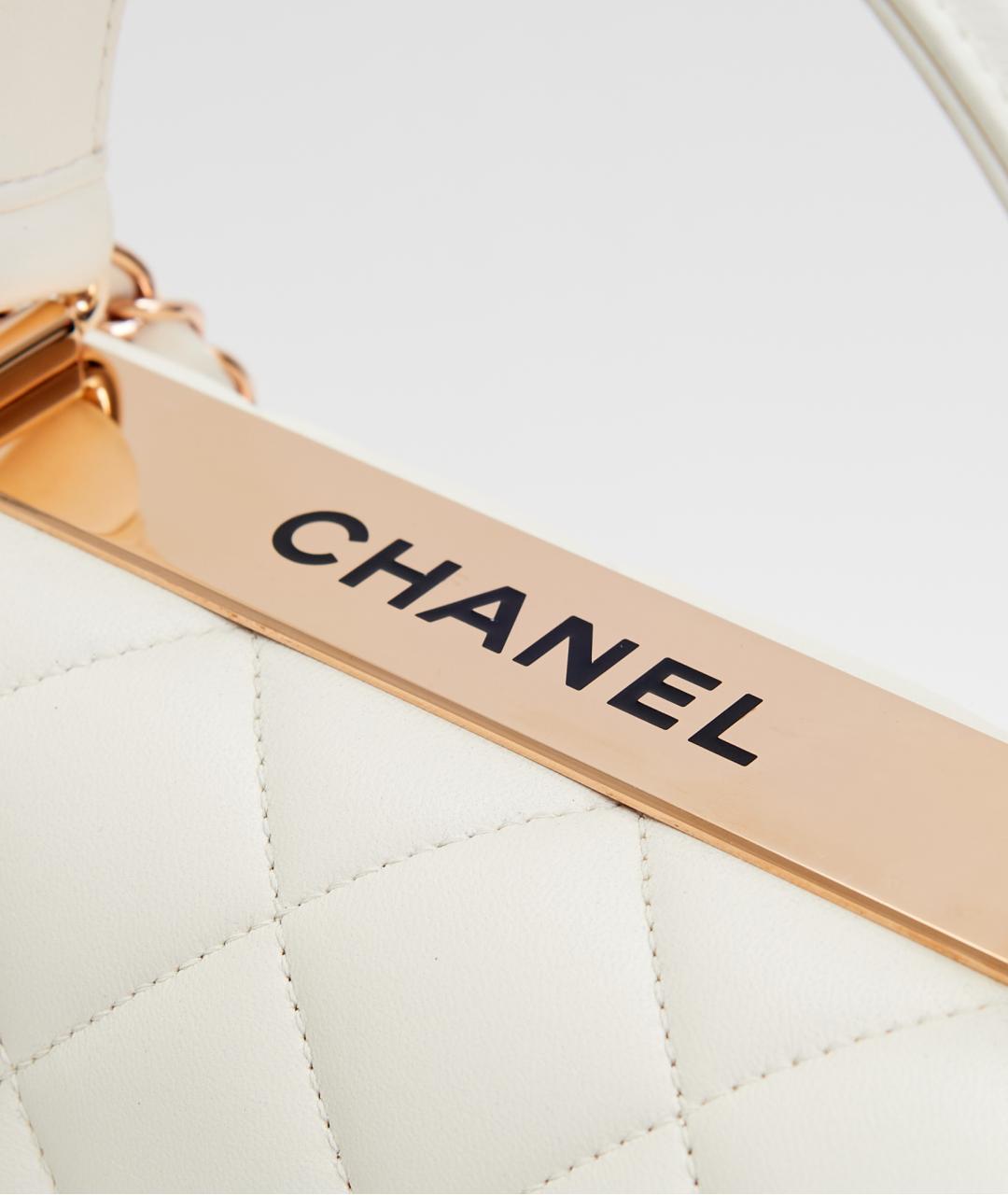 CHANEL Бежевая кожаная сумка тоут, фото 5