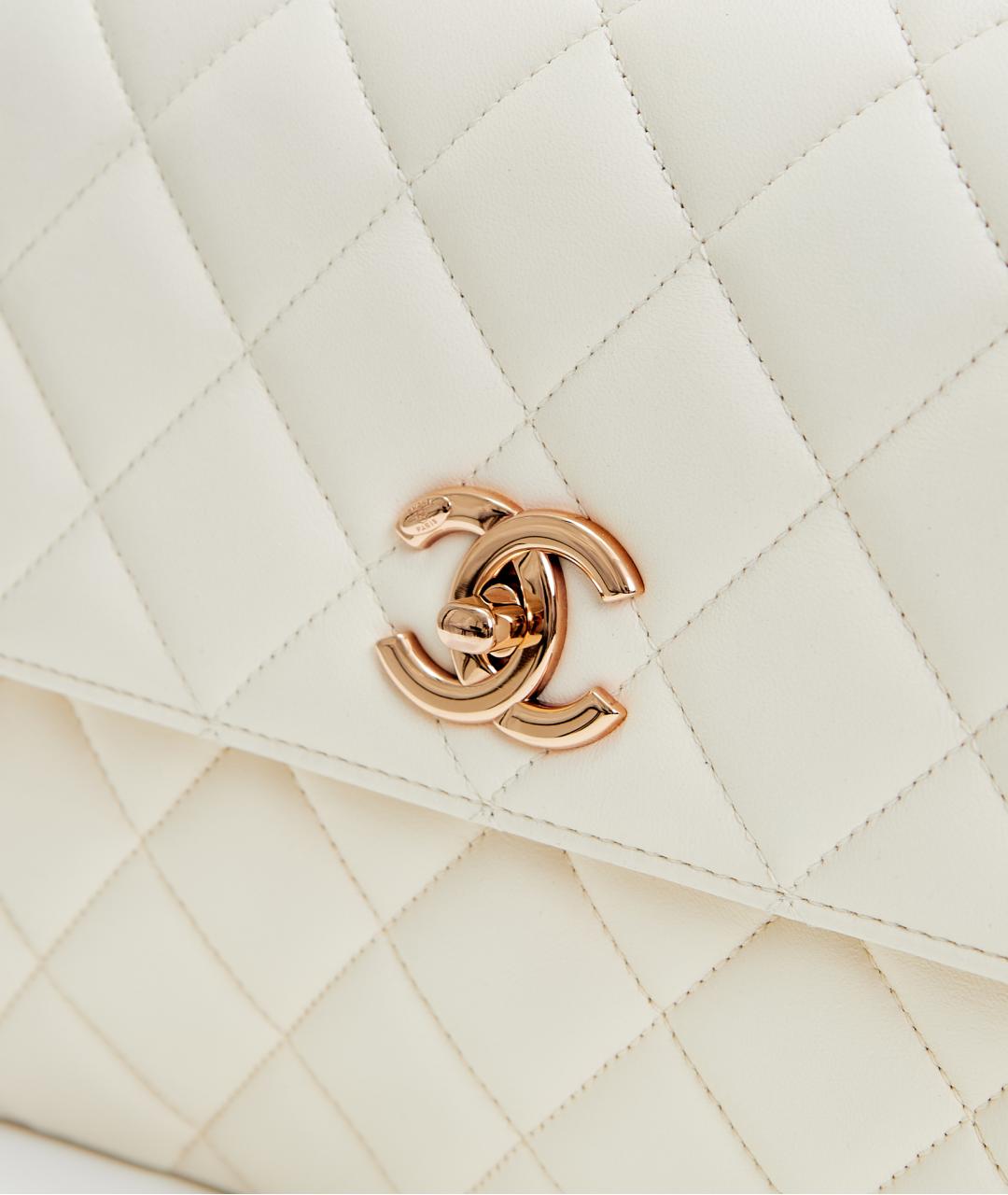 CHANEL Бежевая кожаная сумка тоут, фото 3