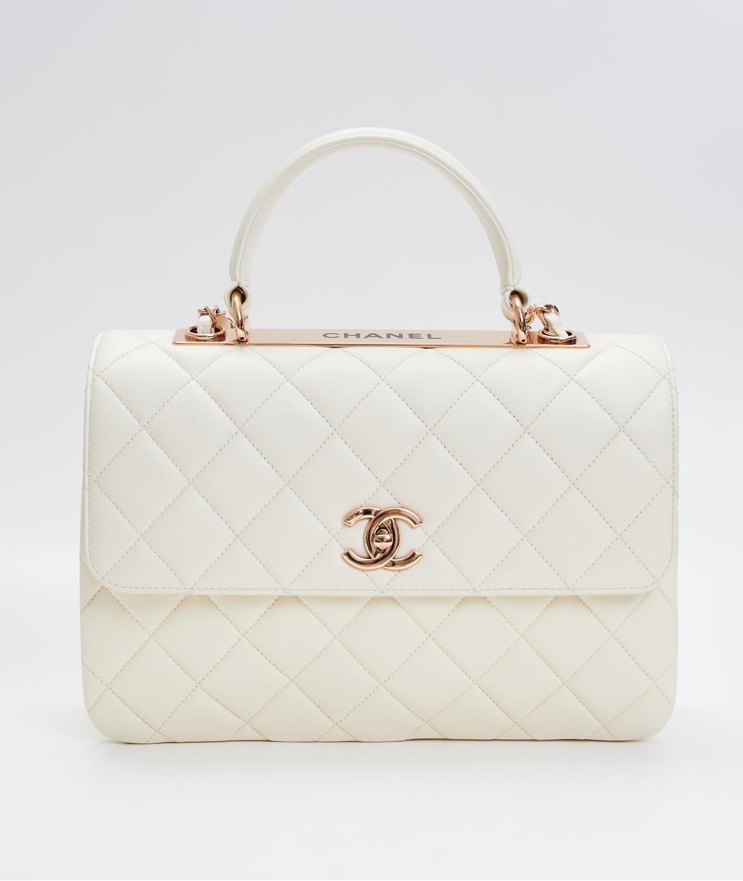 CHANEL Бежевая кожаная сумка тоут, фото 10