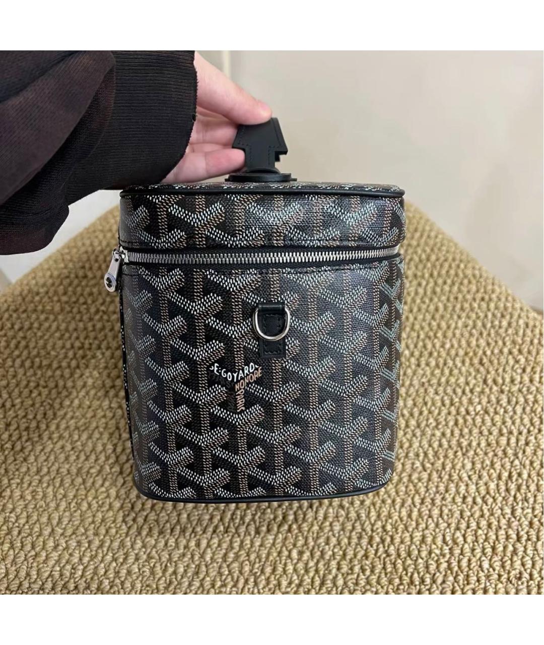 GOYARD Черная кожаная сумка через плечо, фото 5