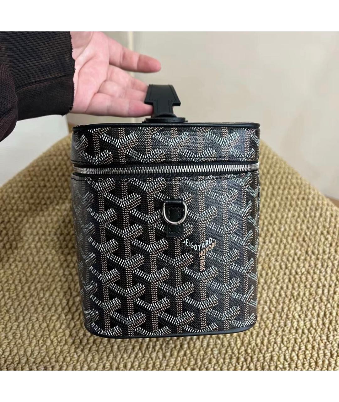 GOYARD Черная кожаная сумка через плечо, фото 4