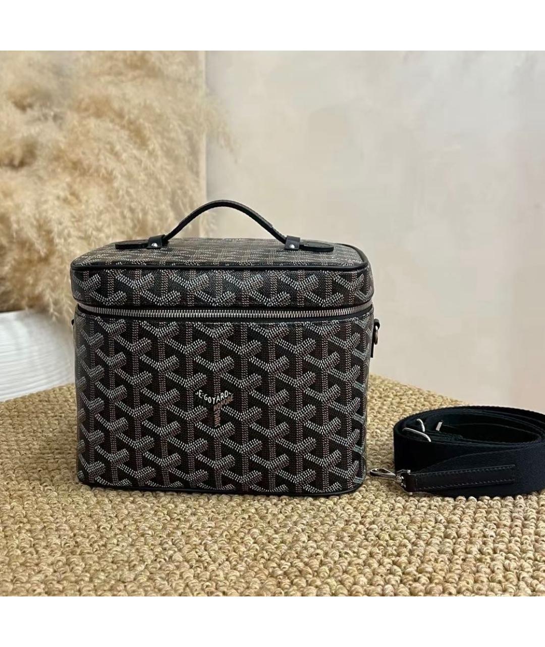 GOYARD Черная кожаная сумка через плечо, фото 8
