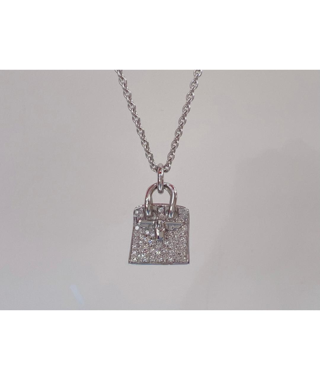 HERMES Серебряное колье из белого золота, фото 7