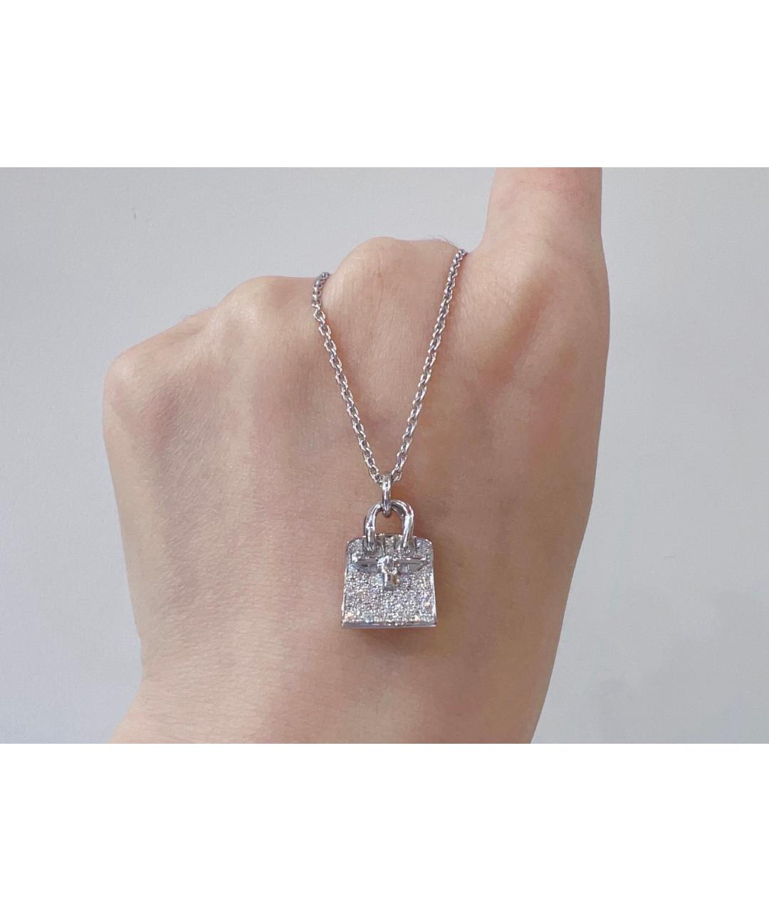 HERMES Серебряное колье из белого золота, фото 2
