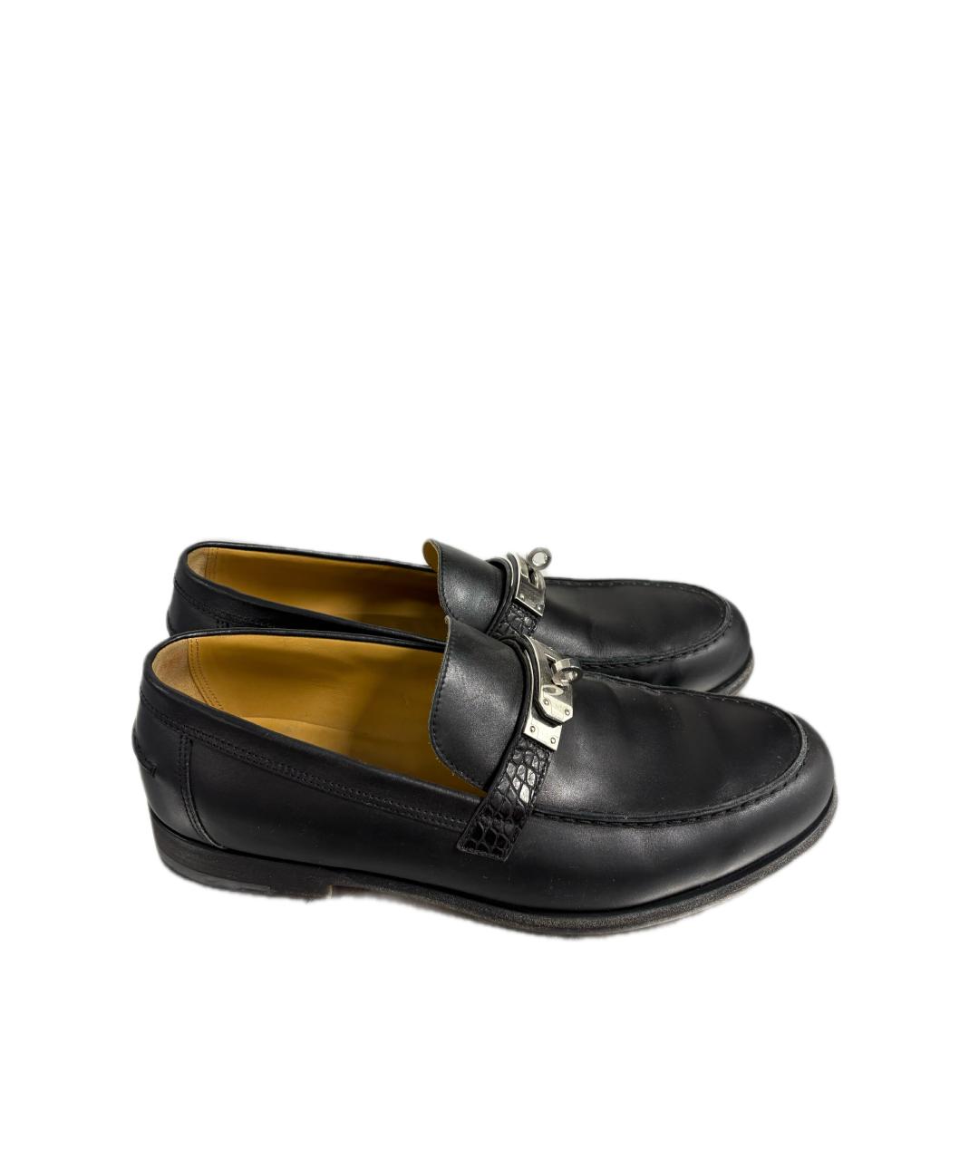HERMES Черные лоферы, фото 5