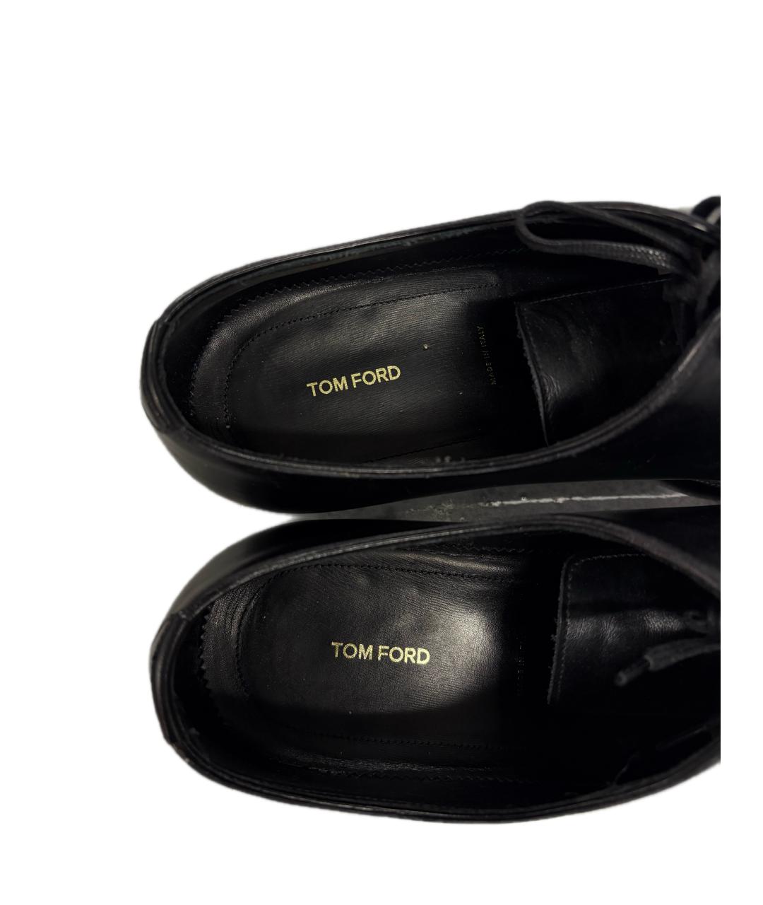 TOM FORD Черные кожаные туфли, фото 6