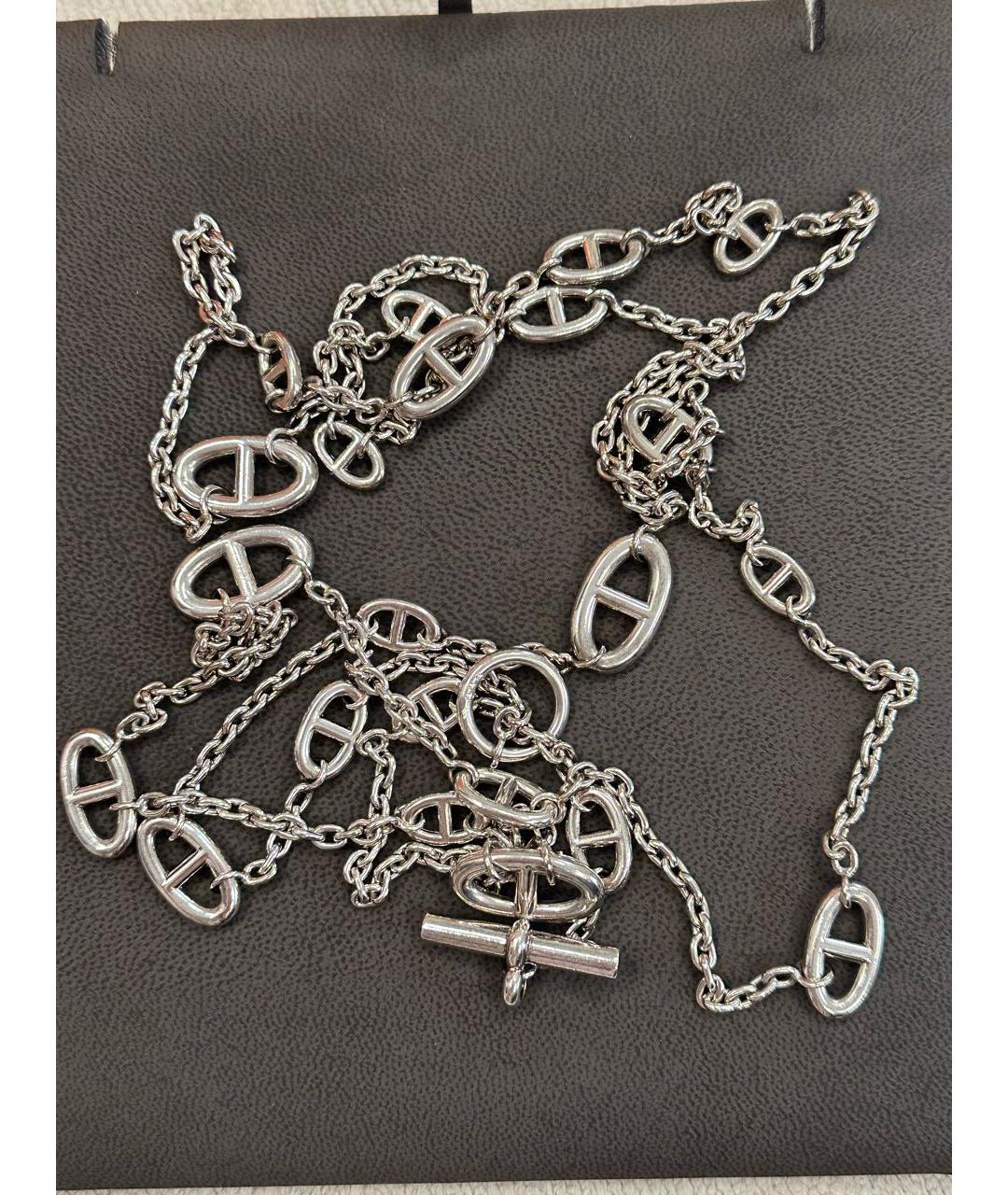 HERMES Серебряное серебряное колье, фото 6