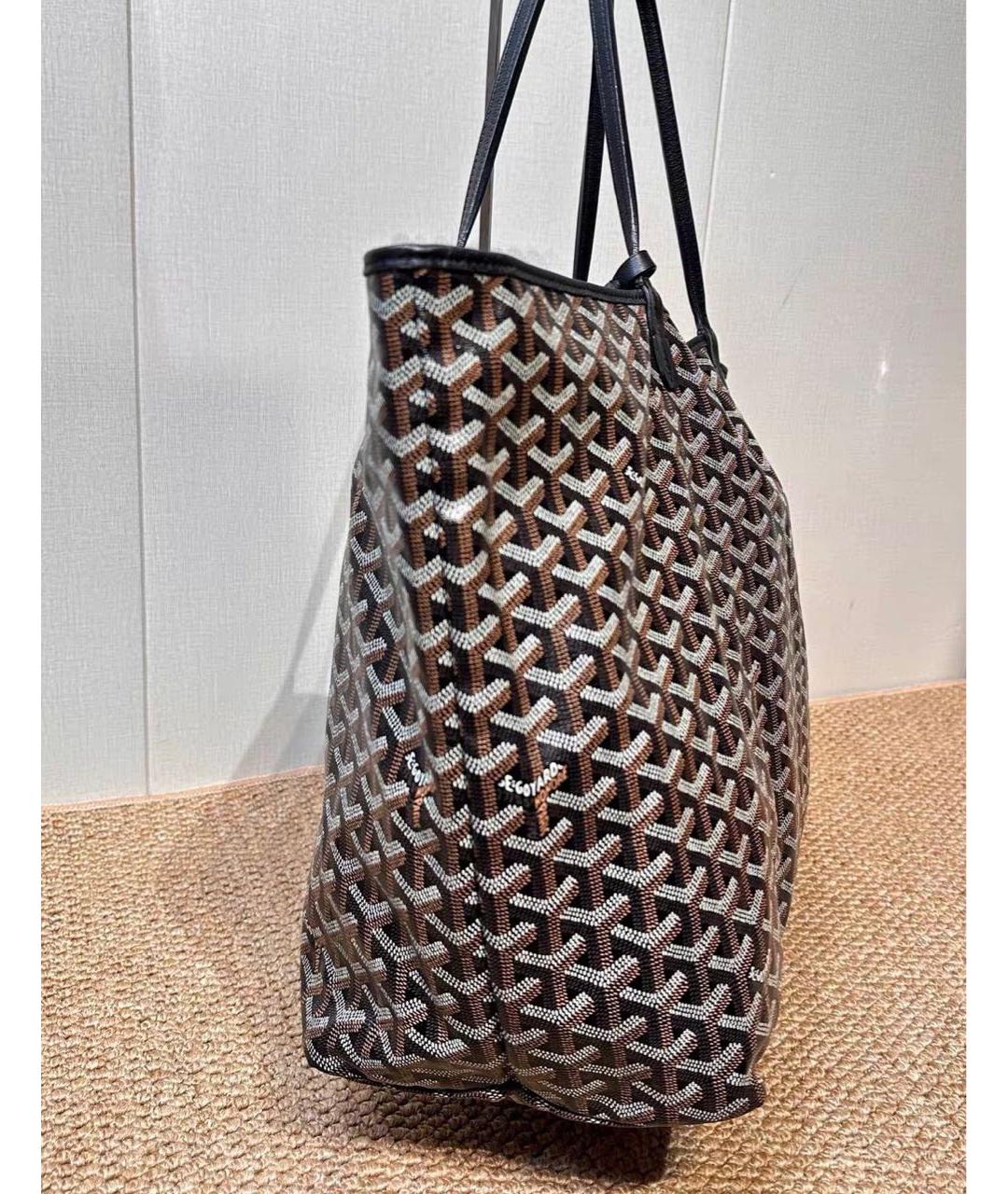 GOYARD Черная кожаная сумка тоут, фото 4
