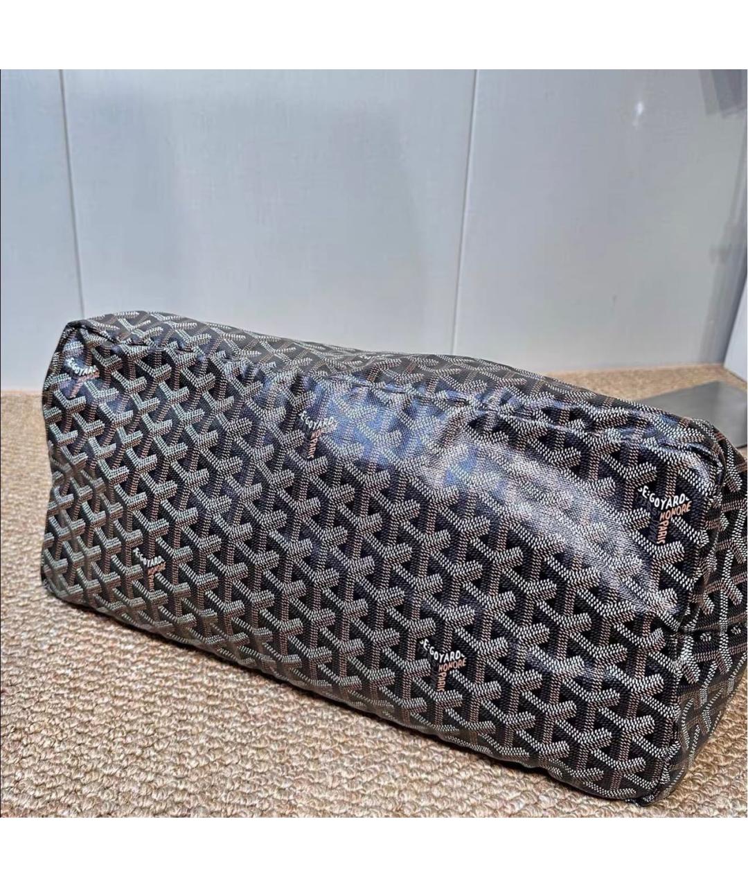 GOYARD Черная кожаная сумка тоут, фото 6