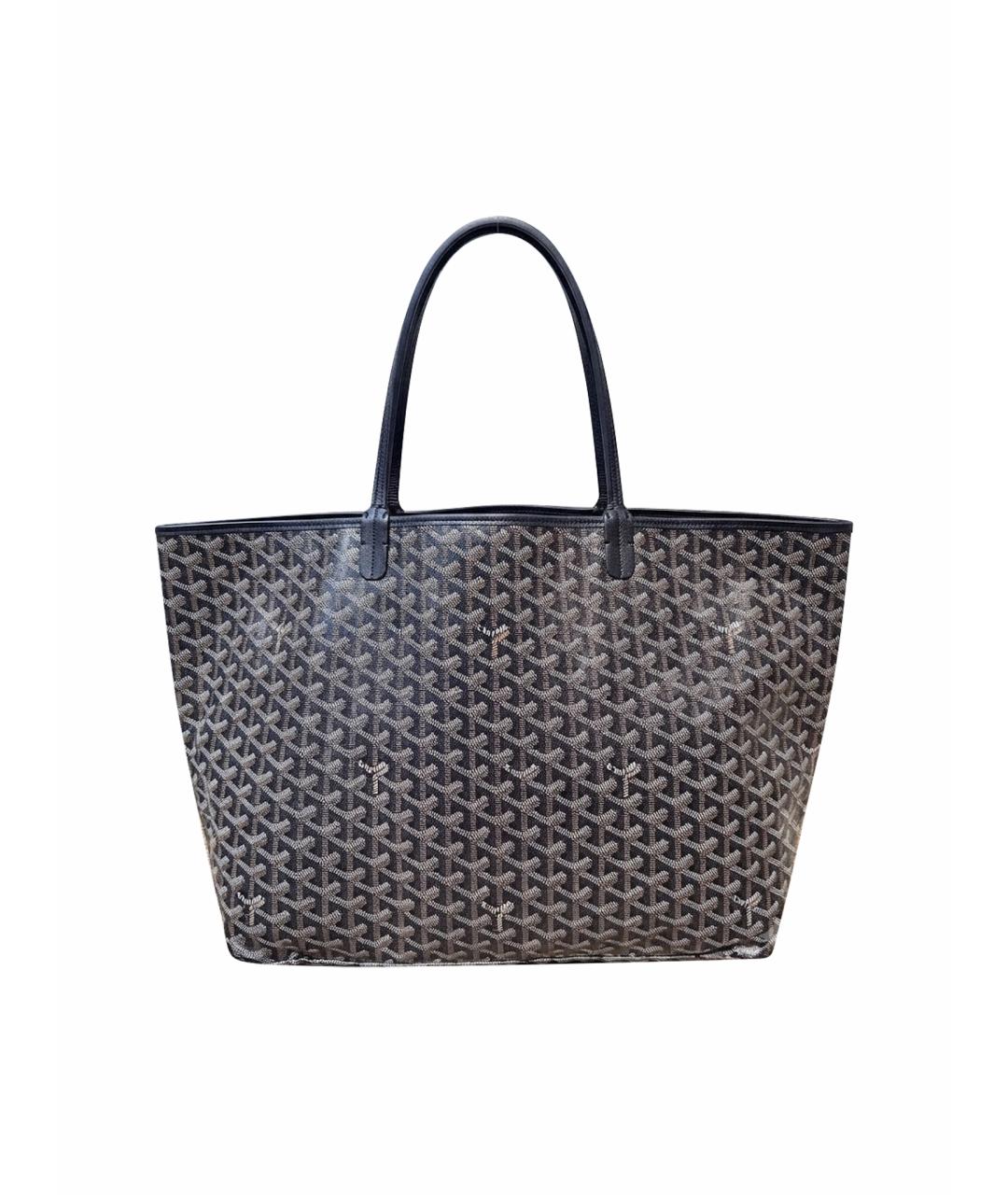 GOYARD Черная кожаная сумка тоут, фото 1