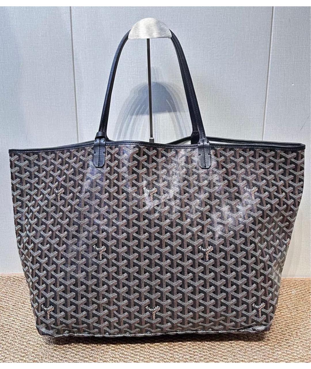 GOYARD Черная кожаная сумка тоут, фото 2