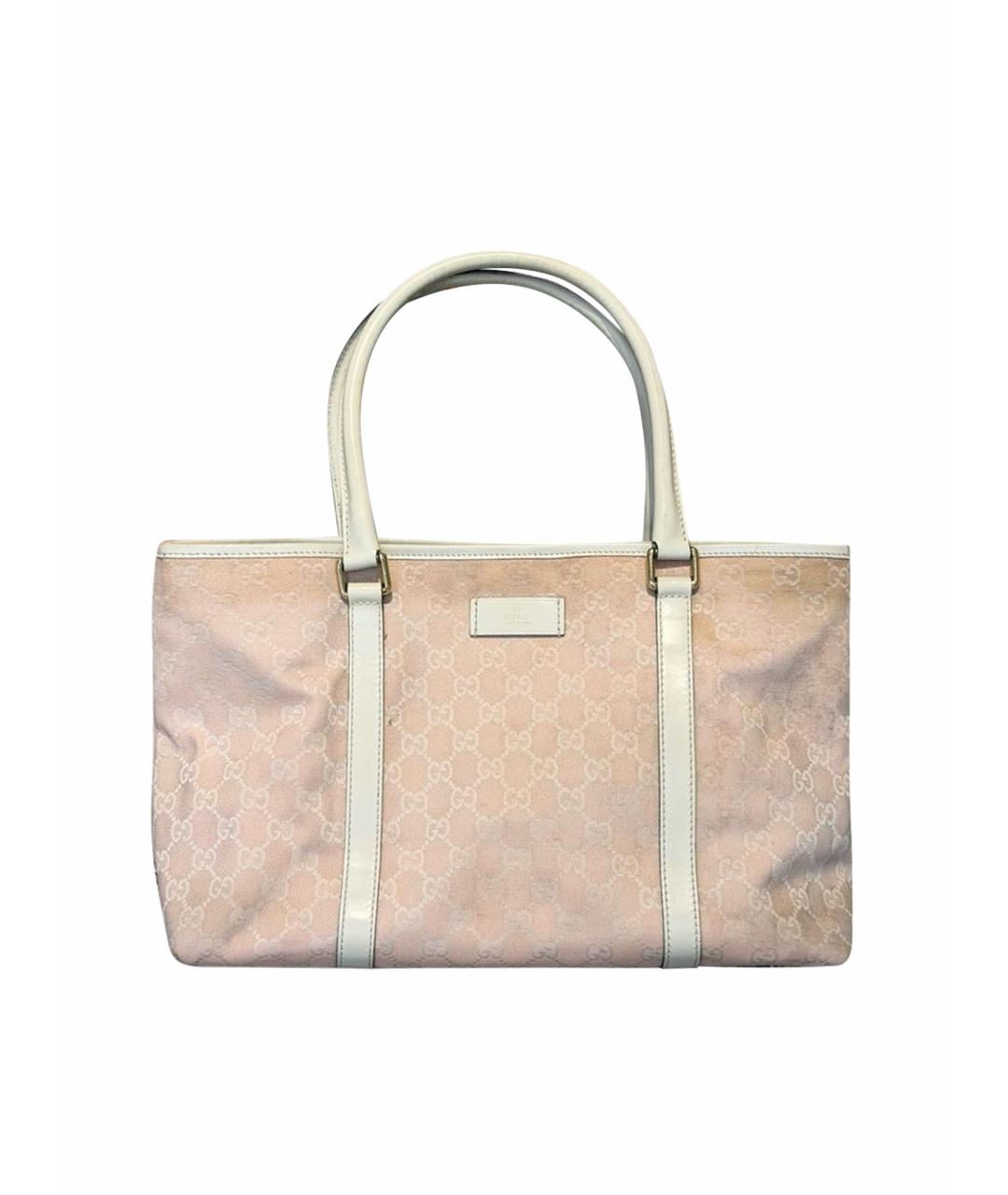 GUCCI Розовая канва сумка тоут, фото 1