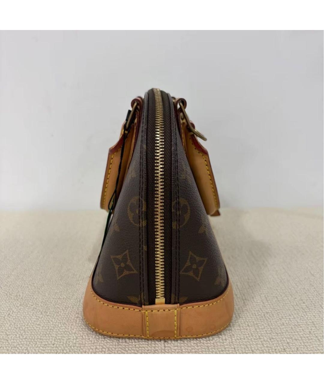 LOUIS VUITTON Коричневая кожаная сумка через плечо, фото 3