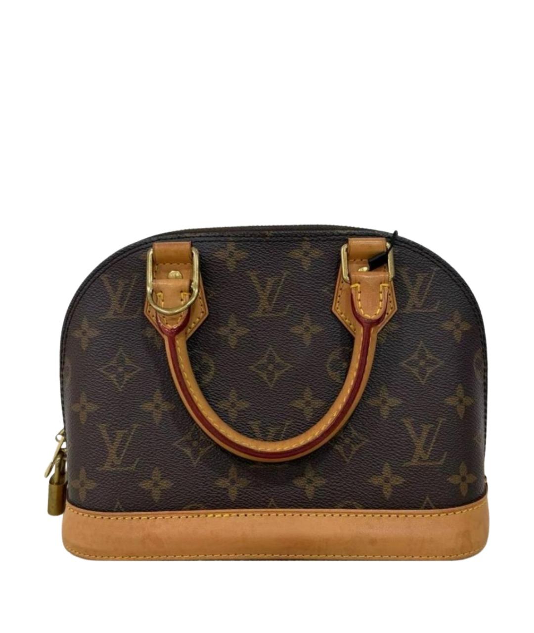 LOUIS VUITTON Коричневая кожаная сумка через плечо, фото 10
