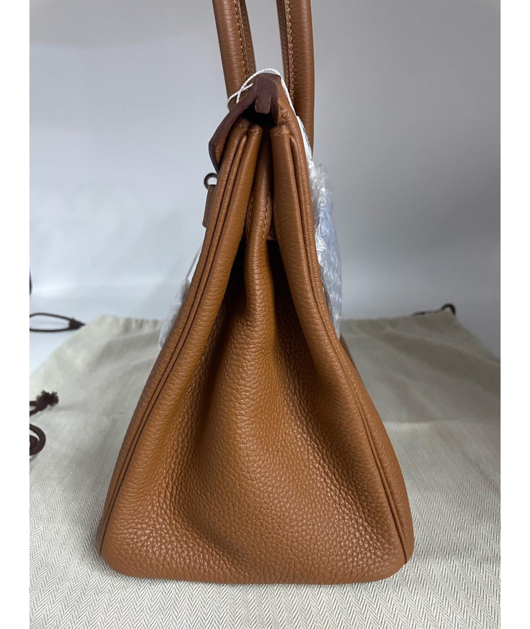 HERMES Коричневая кожаная сумка тоут, фото 2
