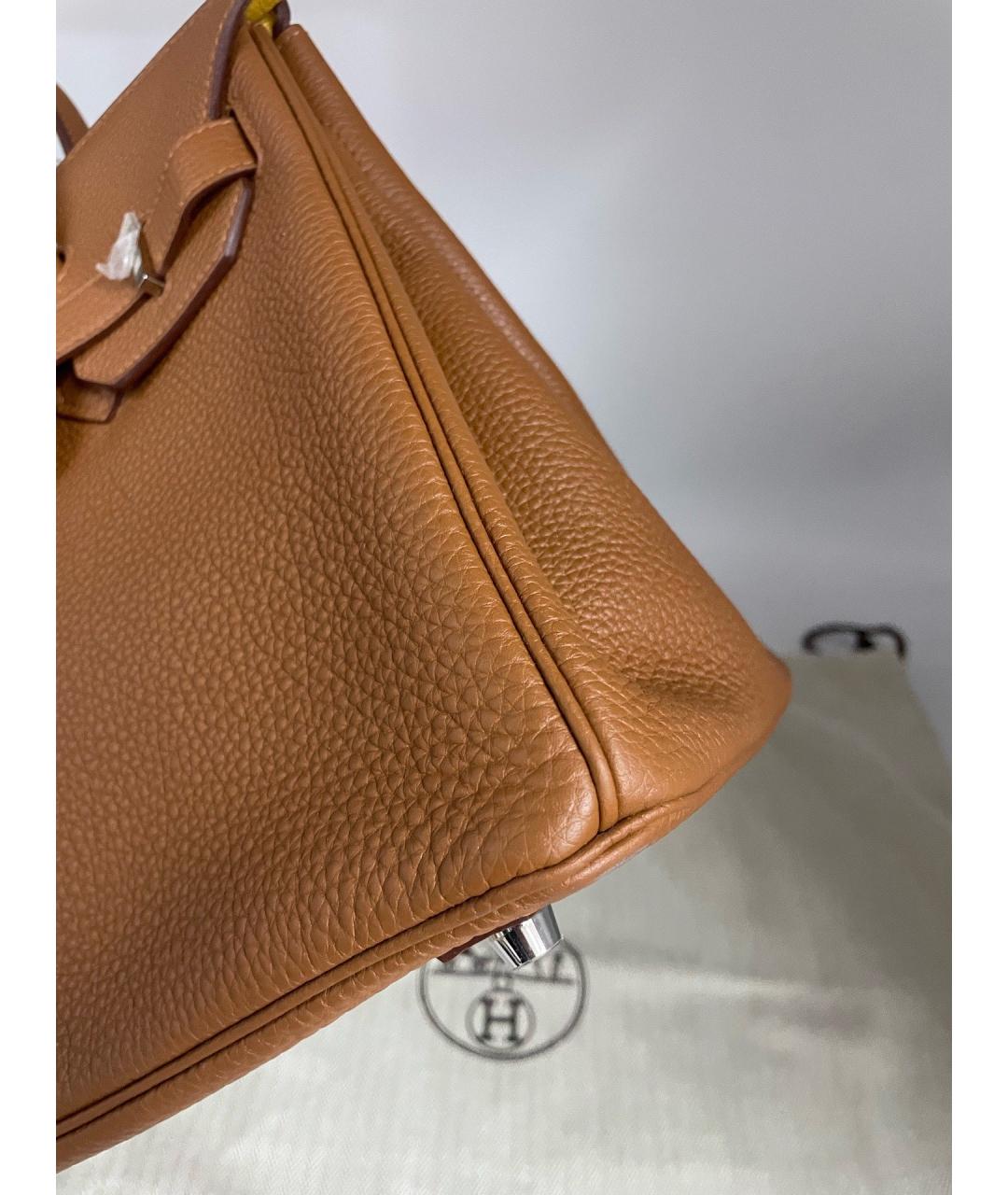 HERMES Коричневая кожаная сумка тоут, фото 3