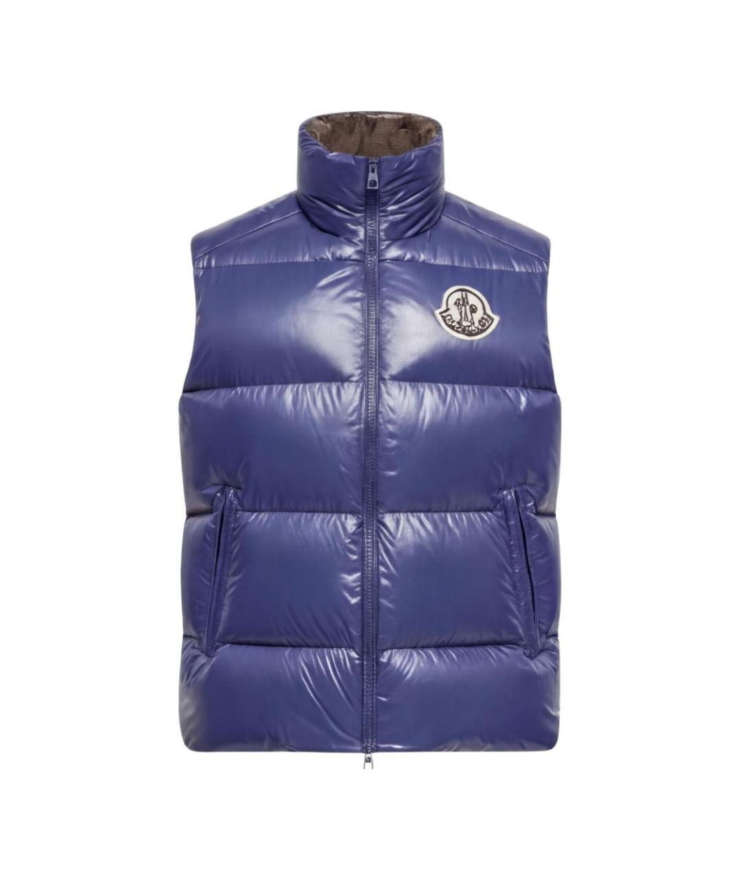 MONCLER Синий полиамидовый жилет, фото 1