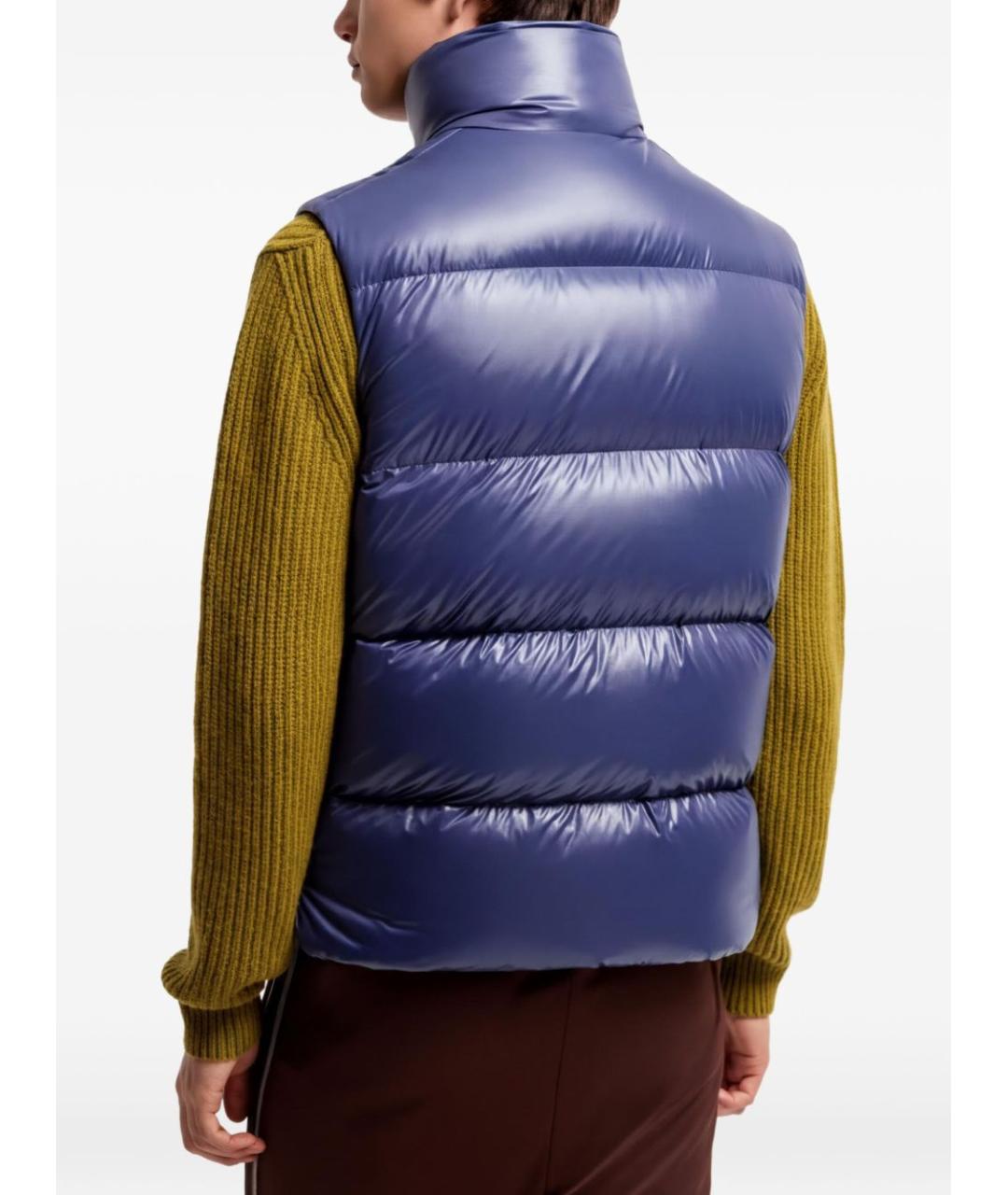 MONCLER Синий полиамидовый жилет, фото 2