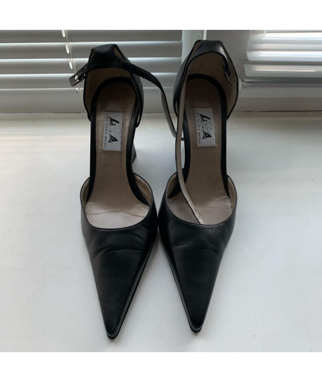 LISKA Черные кожаные туфли, фото 2