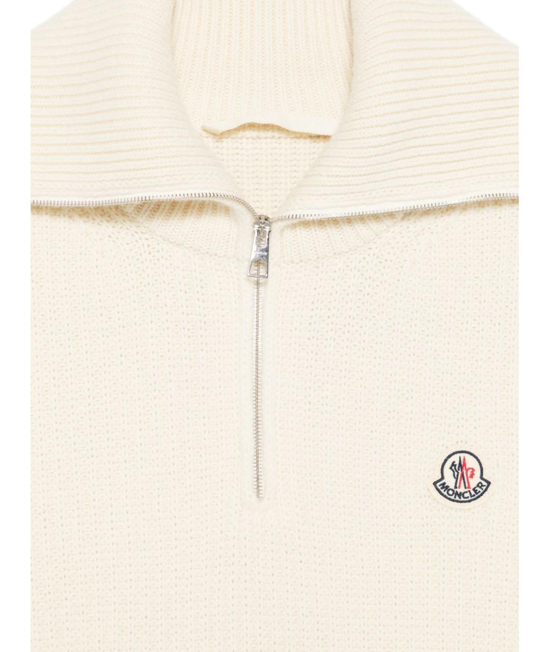 MONCLER Белый шерстяной джемпер / свитер, фото 3