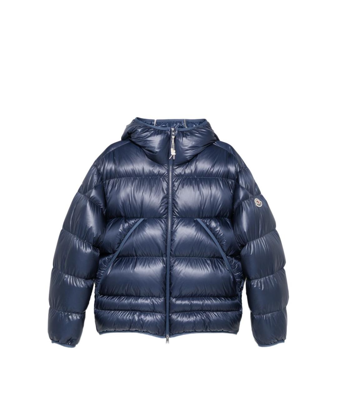 MONCLER Синяя полиамидовая куртка, фото 1