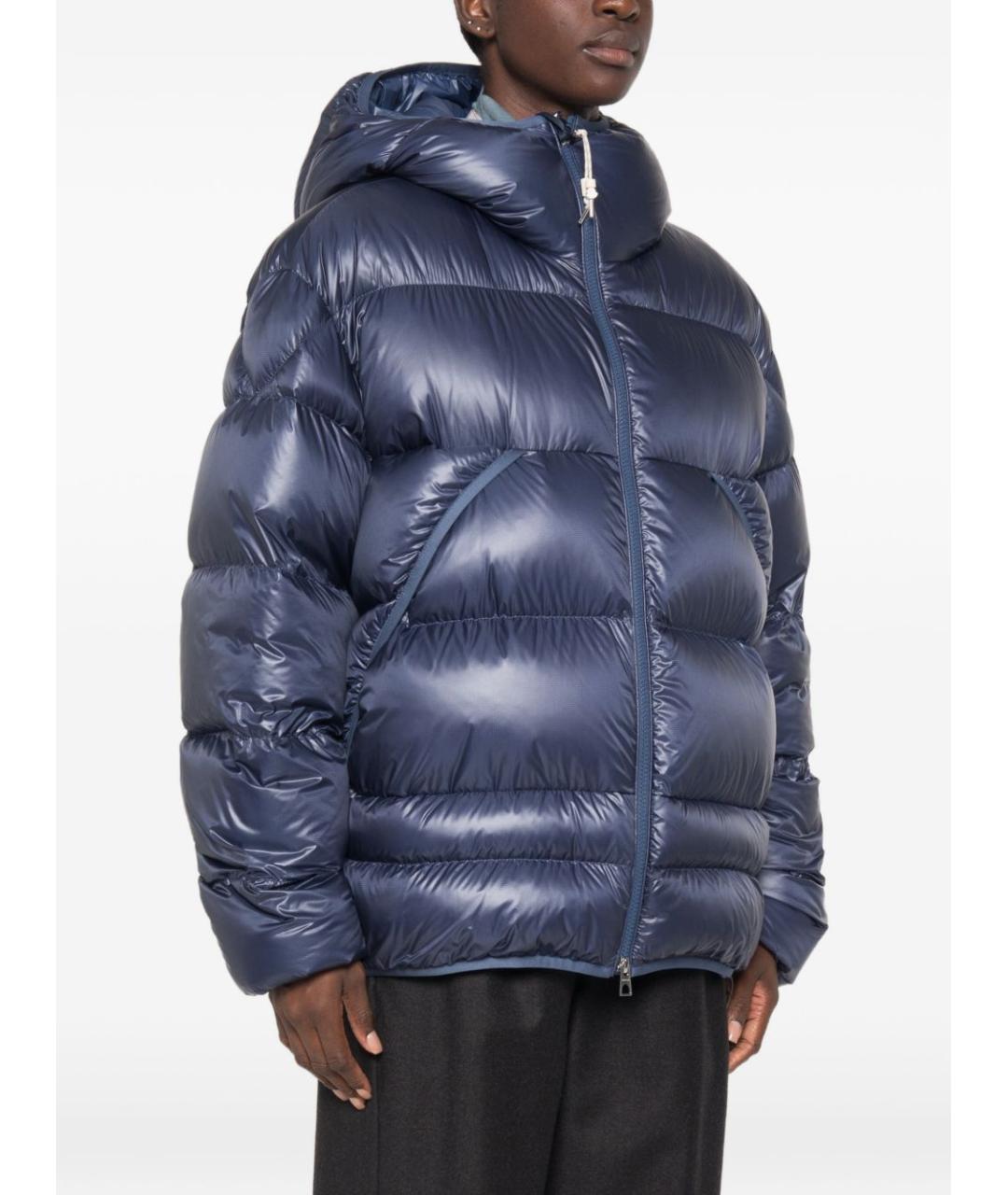 MONCLER Синяя полиамидовая куртка, фото 5