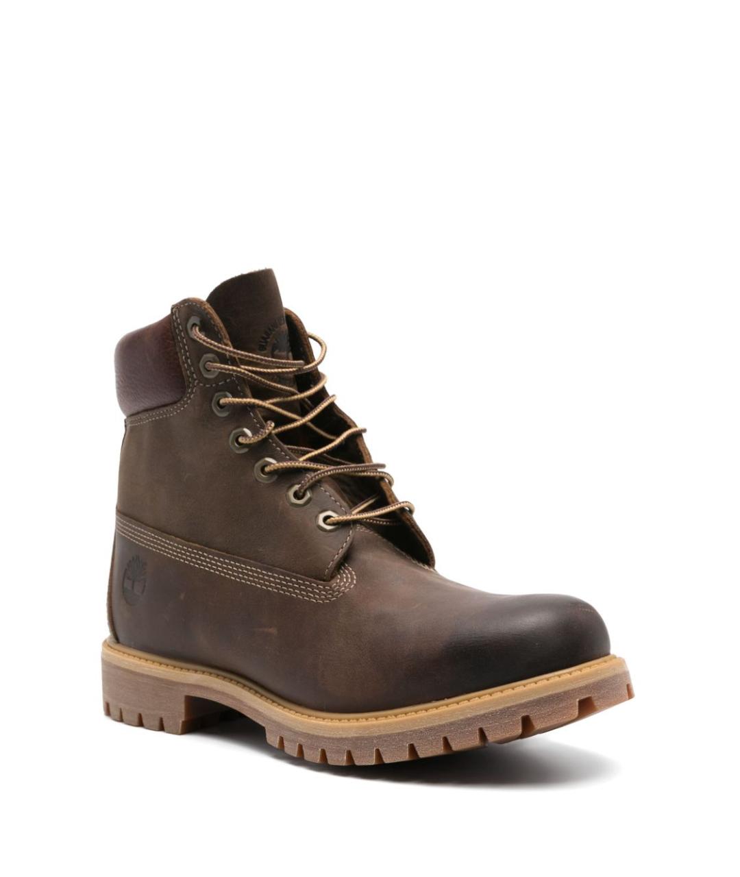 TIMBERLAND Коричневые кожаные низкие ботинки, фото 2