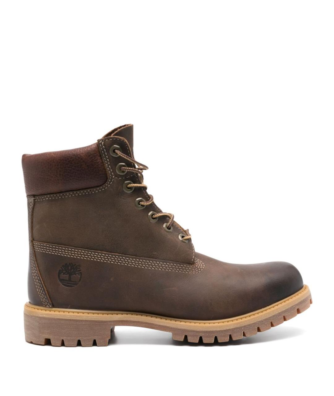 TIMBERLAND Коричневые кожаные низкие ботинки, фото 1