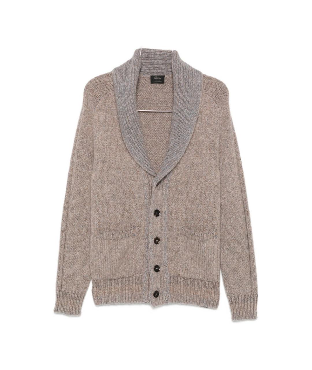 BRIONI Бежевый кашемировый кардиган, фото 1