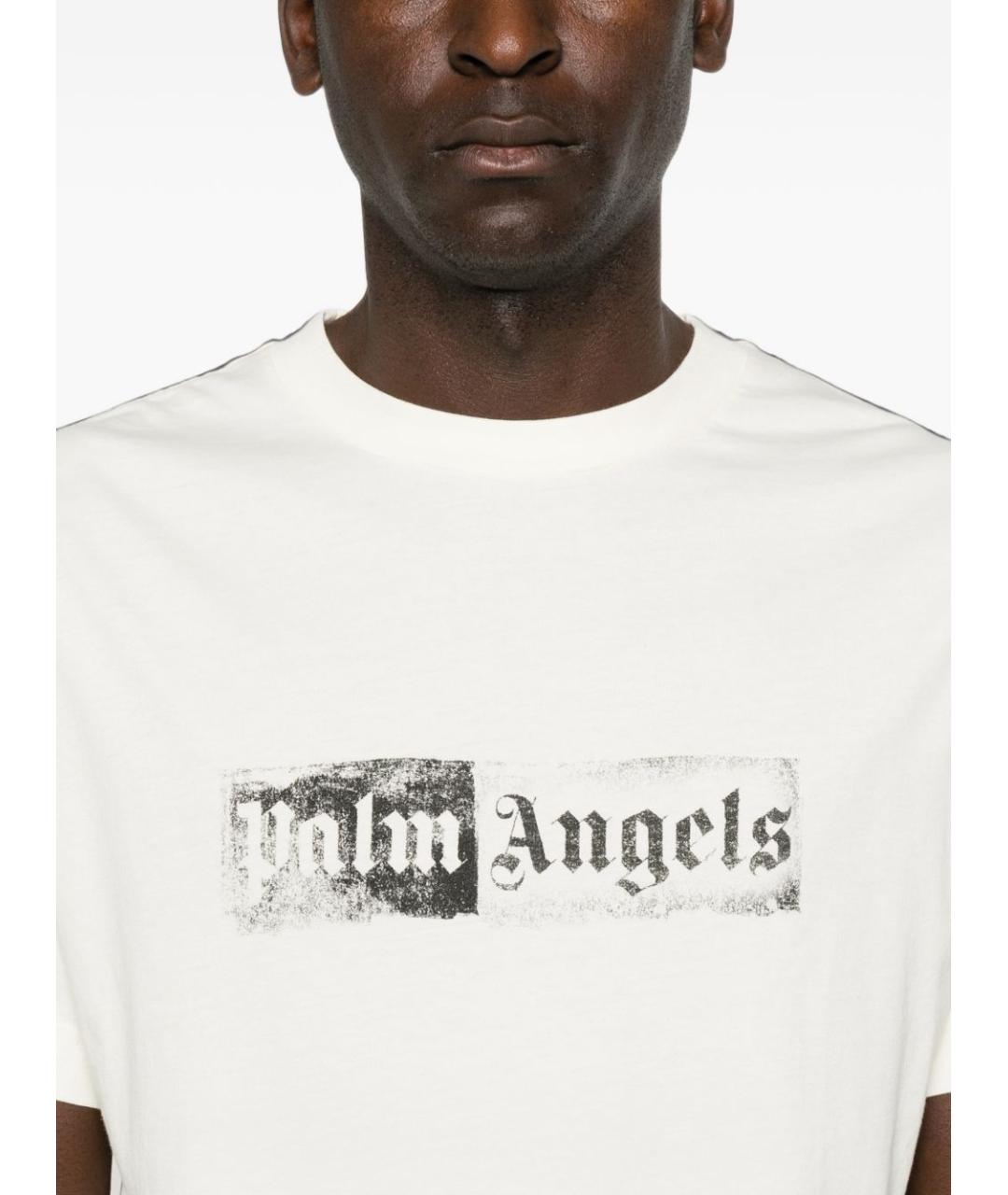 PALM ANGELS Белая хлопковая футболка, фото 4