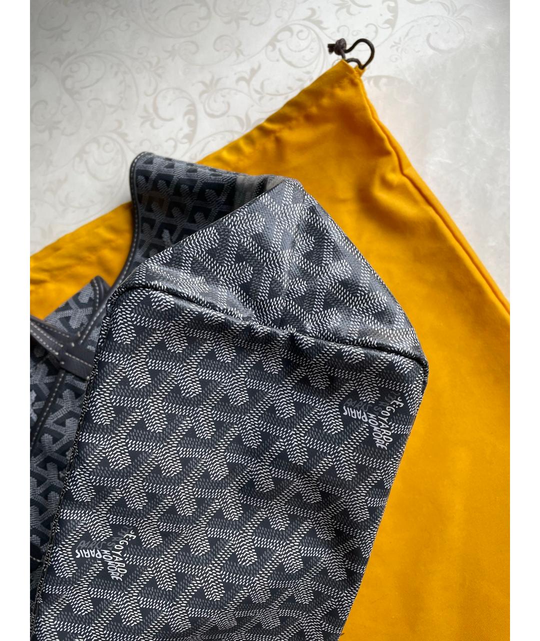 GOYARD Серая деним сумка тоут, фото 5