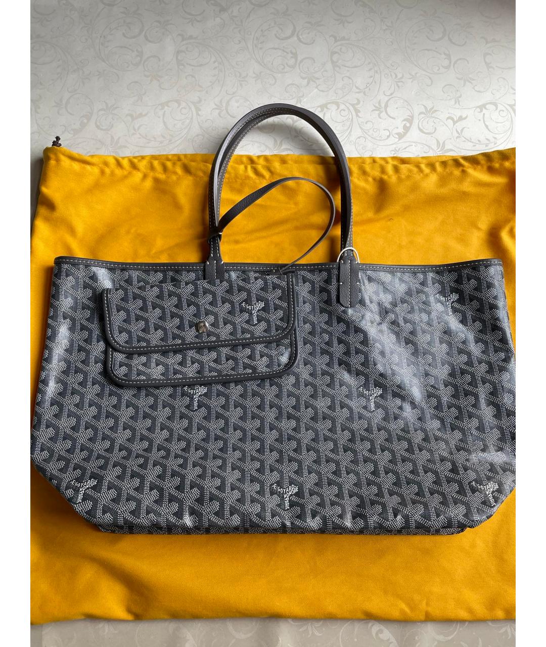 GOYARD Серая деним сумка тоут, фото 7
