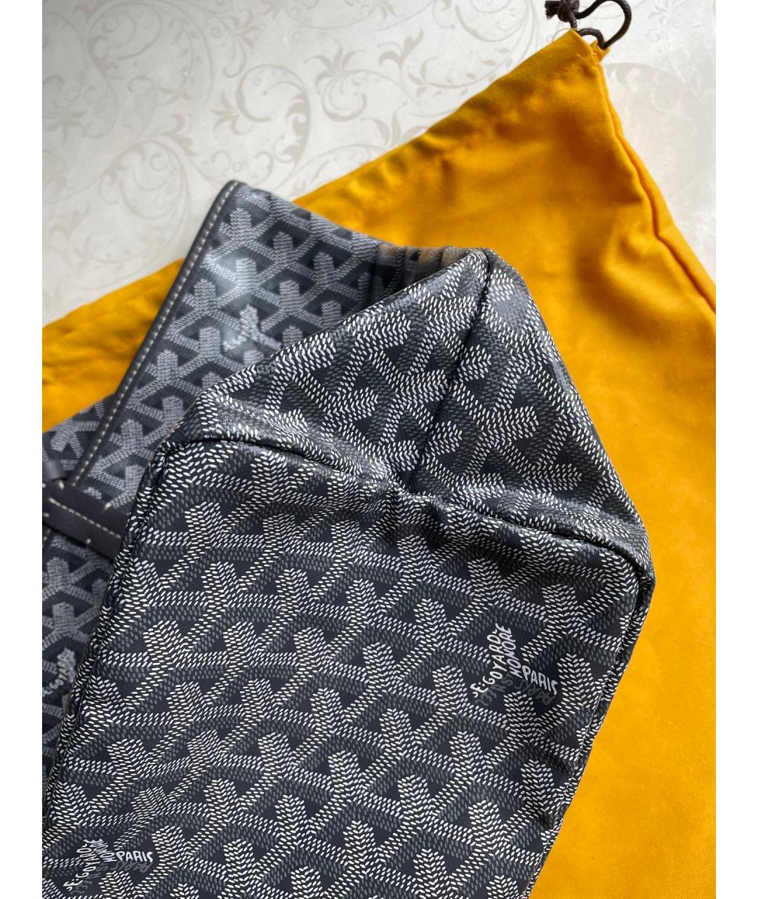 GOYARD Серая деним сумка тоут, фото 4
