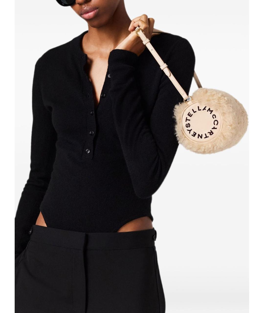 STELLA MCCARTNEY Бежевая синтетическая сумка тоут, фото 4