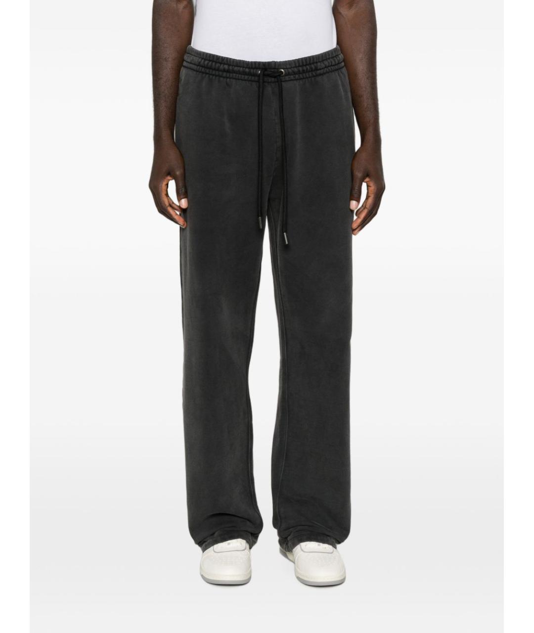 OFF-WHITE Черные хлопковые повседневные брюки, фото 5