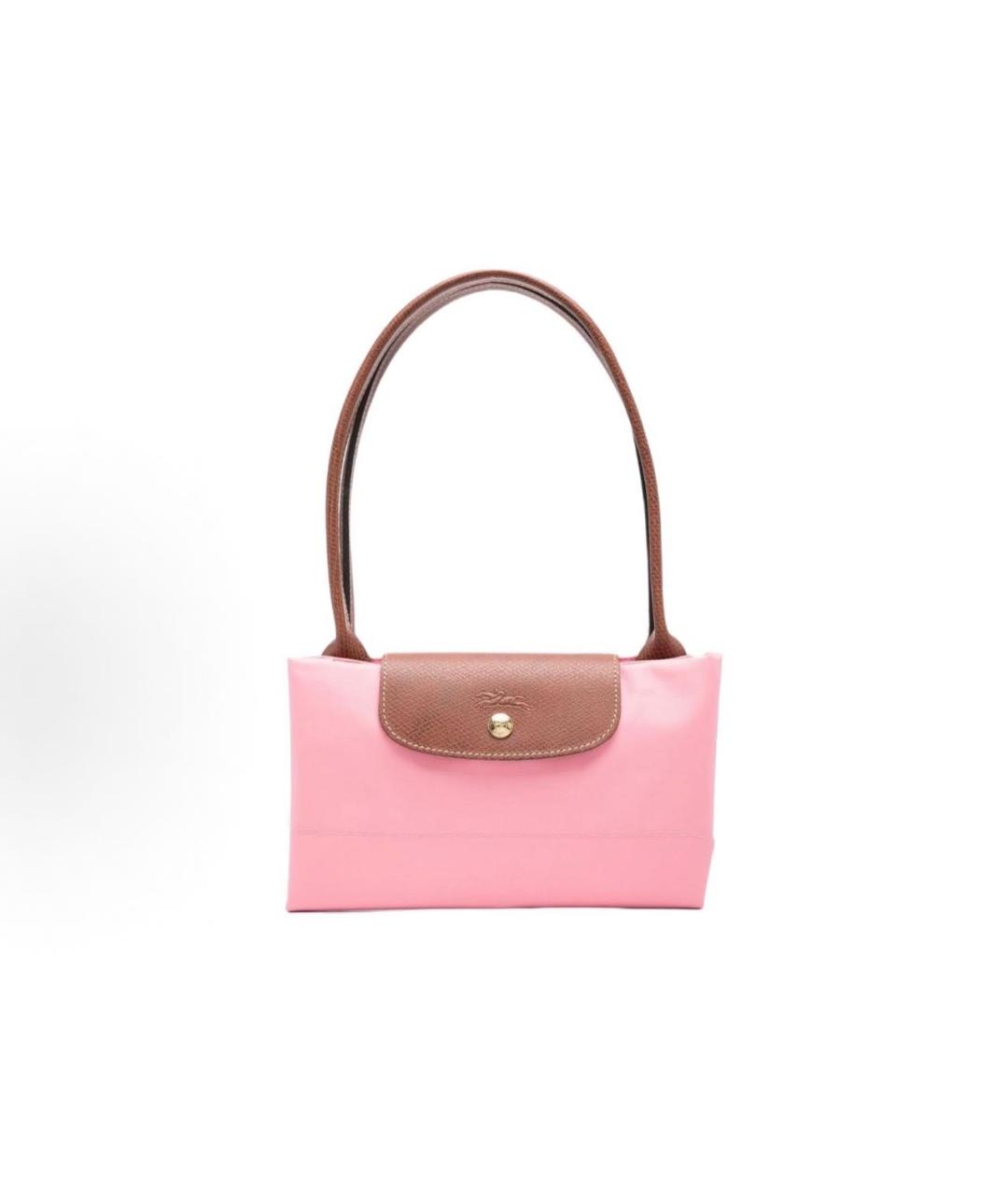 LONGCHAMP Розовая тканевая сумка тоут, фото 3