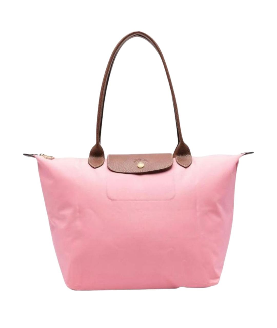 LONGCHAMP Розовая тканевая сумка тоут, фото 1