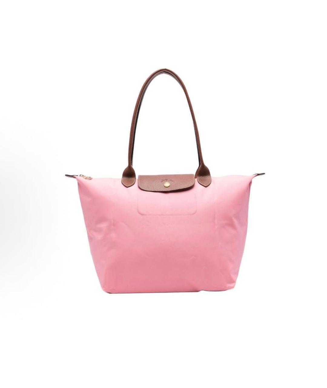 LONGCHAMP Розовая тканевая сумка тоут, фото 5