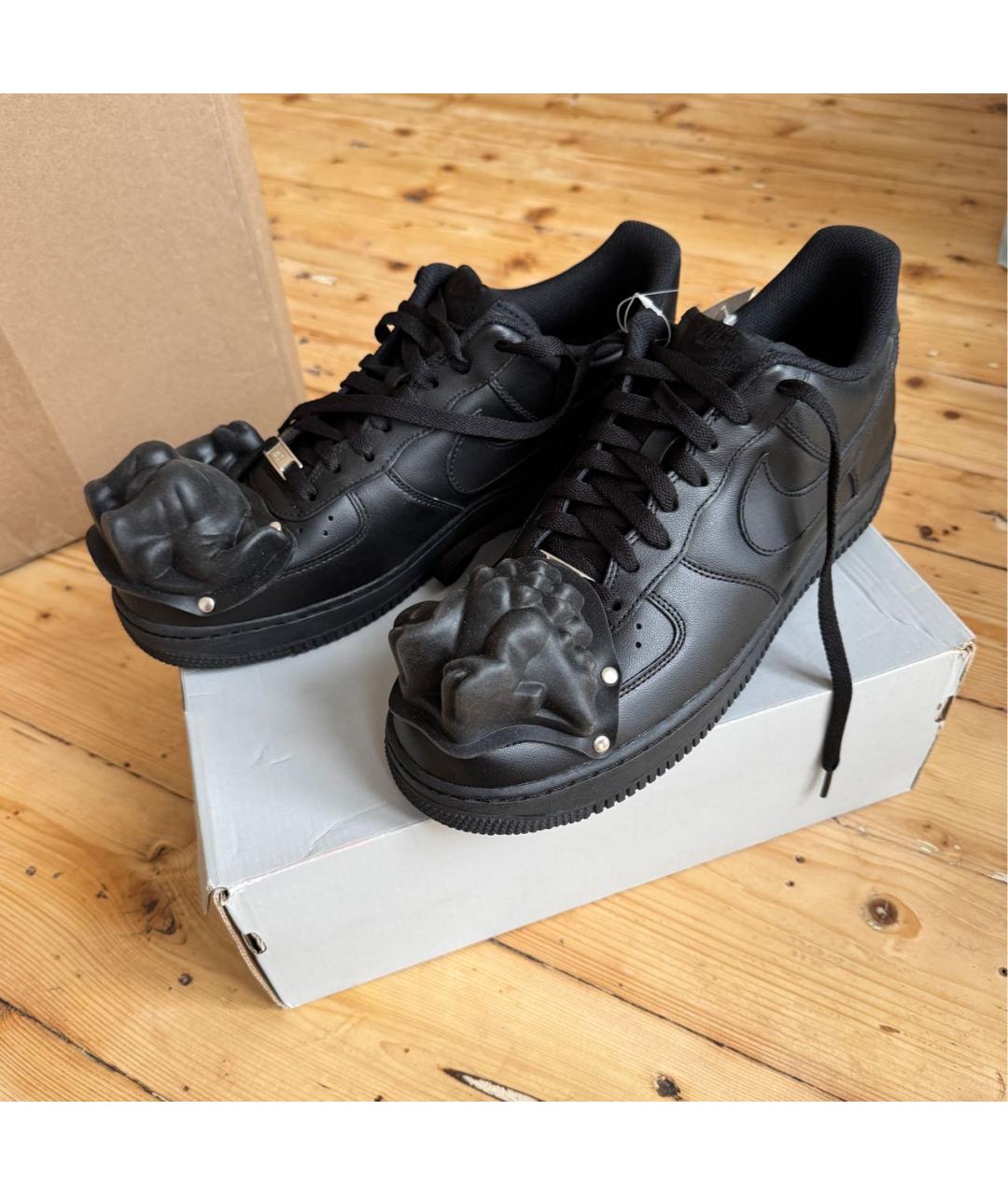 COMME DES GARÇONS HOMME PLUS Черные кожаные низкие кроссовки / кеды, фото 8