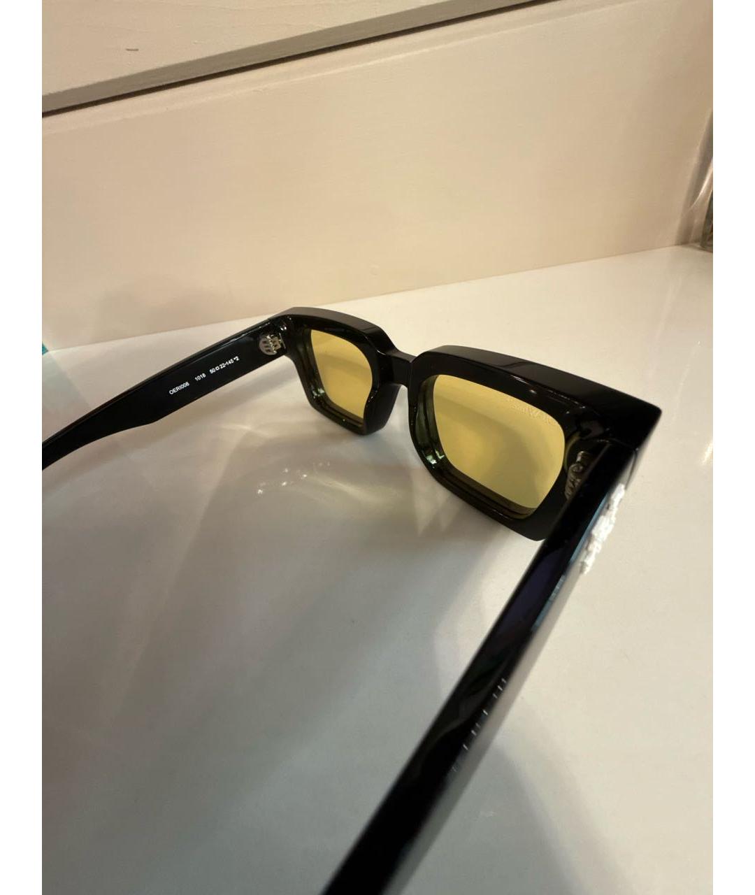 OFF-WHITE Черные пластиковые солнцезащитные очки, фото 3